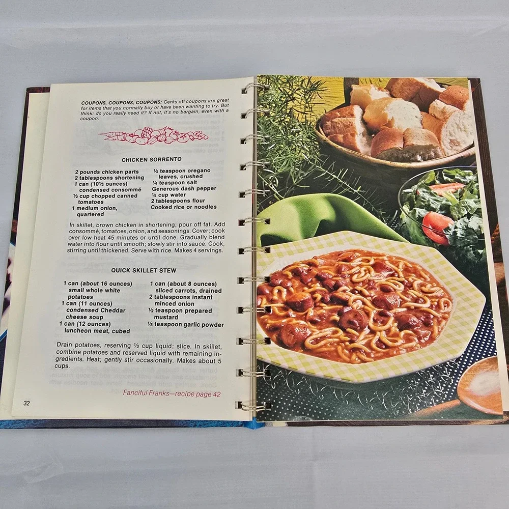 Vintage Campbell Cookbook Most For The Money Main Dishes Spiral Bound Retro 1970